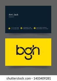 B G H letters joint logo design vector template
