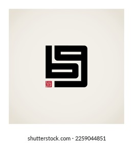 B and G - initials or logo. BG - monogram or logotype. Vector design element or icon. B9.