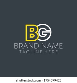 b g vector de diseño del logotipo de letra conjunta. b g logotipo comercial.