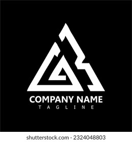 B and G Letter Logo Design Vector and Illustration on black background