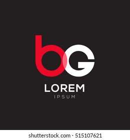 B & G Letter logo design vector element
