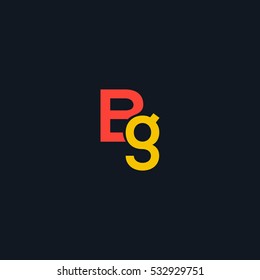 B & G  Letter logo design vector element

