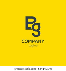 B & G  Letter logo design vector element 
