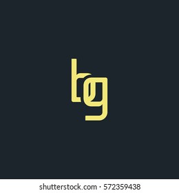 B & G Letter logo design vector element