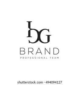 B and G letters luxury vector logo design template