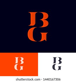 B and G Monogram. B, G logo from combined letters. Premium emblem for beauty or jewelry brand.