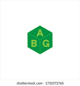 A B G triple letter logo vector design svg