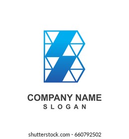 B Geometric Logo