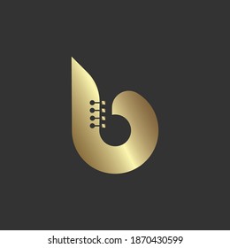 b gitter logo, b letter logo design. 