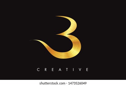 B Gold Golden Letter Modern Trendy Design Logo. Letter B Icon Logo with Monogram Vector Illustration.