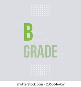 Texto de tipografía de grado B sobre el diseño de fondo de concepto blanco. 