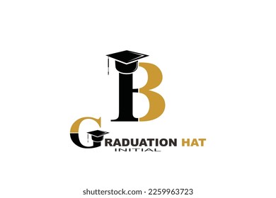 B graduación de la plantilla del logotipo de la carta para su marca.