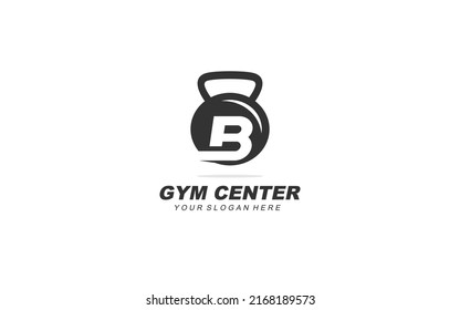 B Gym Logo Design Inspiration Vector Stock Vector (Royalty Free ...