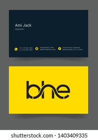 B H E letters joint logo design vector template
