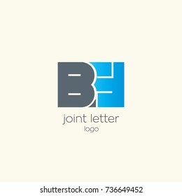 B H joint logo bold letter design