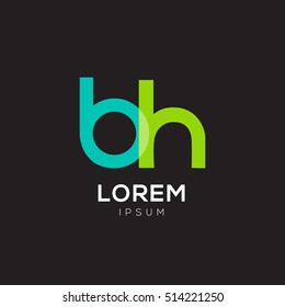 B & H Letter logo design vector element

