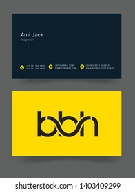 B B H letters joint logo design vector template