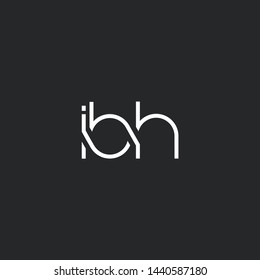 I B H letters Joint logo icon vector template.
