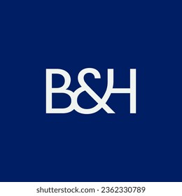 B und H Logo Design Vorlage Vektorgrafik in Linie Art Stil. Einfache Vektorlogo-Marke für Bekleidung, Mode, Boutique, Business und Unternehmen