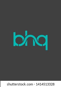 B H Q letters joint letters logo design template