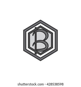 B Hexagon Logo Stock Vector (Royalty Free) 428538598 | Shutterstock