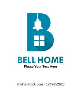 b with home bell logo template illustration