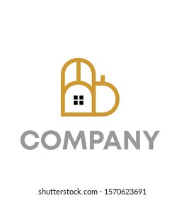 B home logo vector design template sign