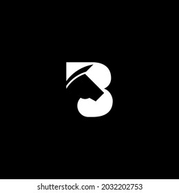 B HORSE LOGO DESIGN VECTOR