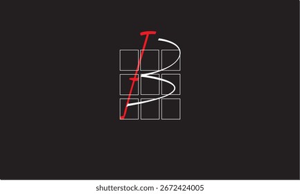 MONOGRAMA DEL LOGOTIPO DE LA LETRA ABSTRACTAS B, IB, BI