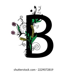  b icon. alphabet letter icon with unique shape and color.
