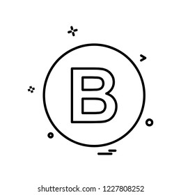 B icon design vector
