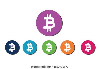 B-Icon flach Design-Coin Bitcoin