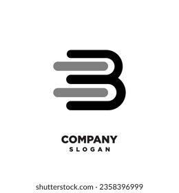 B ICON LOGO VECTOR TEMPLATE