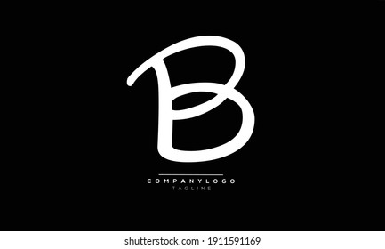 B icon monogram letter text alphabet logo design