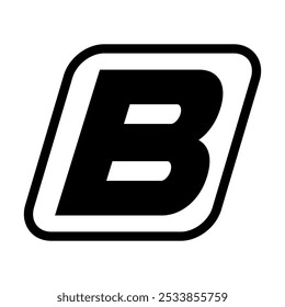 B Initial 2 Typography Y2K Logo Patch Apparel Fashion Vector Design K56, Commercial Use