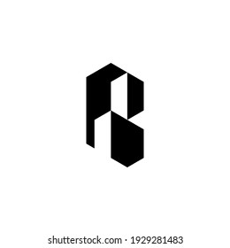 b initial building logo design vector template