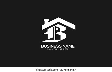 B initial building property abstract monogram vector logo template