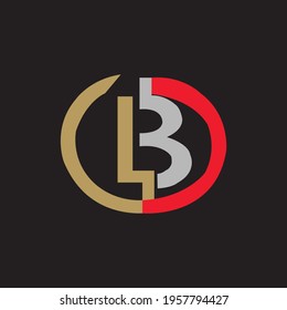B initial circle company or BO OB logo black background