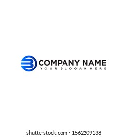 B Initial Company Name Logo With Simple and Elegant Designs