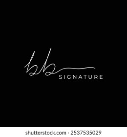 b b b letra inicial escrita à mão e logótipo da assinatura. BB mão desenhada caligrafia lettering vetor para imóveis, beleza, fotografia, carta logotipo design