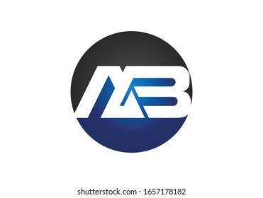 A B Initial letter logo design,  Creative Modern Letters Vector Icon Logo Illustration.