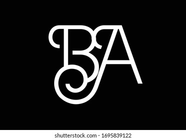 B A Initial Letter Logo design vector template, Graphic Alphabet Symbol for Corporate Business Identity