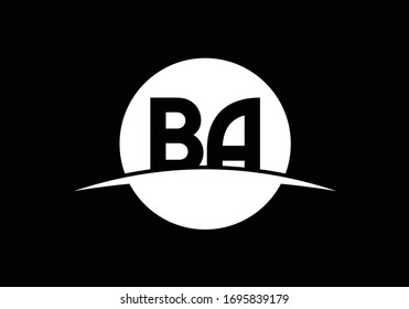 B A Initial Letter Logo design vector template, Graphic Alphabet Symbol for Corporate Business Identity