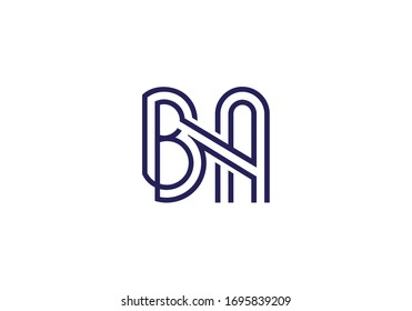 B A Initial Letter Logo design vector template, Graphic Alphabet Symbol for Corporate Business Identity