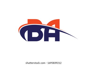 B A Initial Letter Logo design vector template, Graphic Alphabet Symbol for Corporate Business Identity