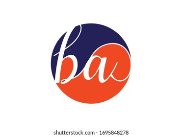 B A Initial Letter Logo design vector template, Graphic Alphabet Symbol for Corporate Business Identity