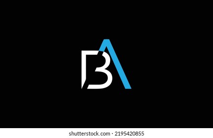 B A Initial Letter Logo design vector template, Graphic Alphabet Symbol for Corporate Business Identity