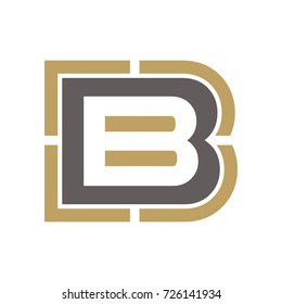 B initial letter logo design template vector