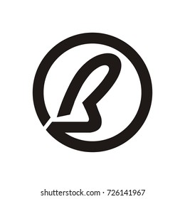 B initial letter logo design template vector