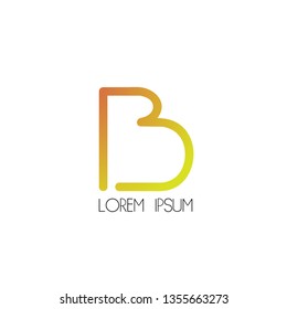 B initial letter logo icon or sign